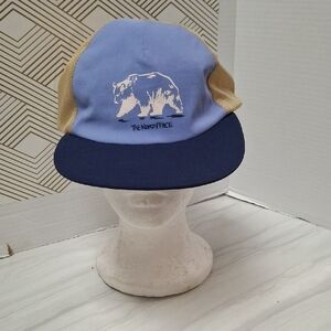 The North Face Blue and Tan Hat
